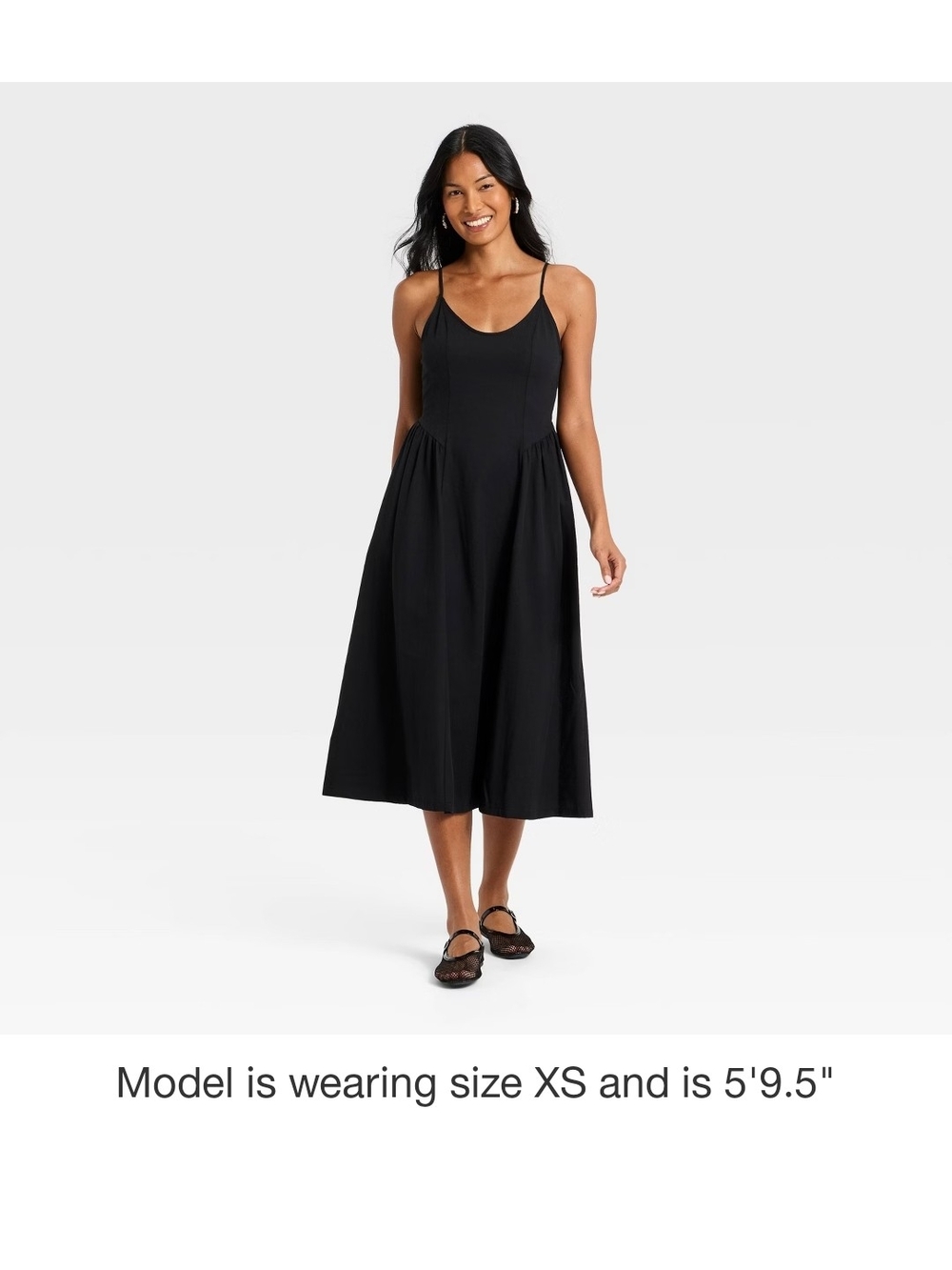 Target Black Spaghetti-Strap Midi Sundress
